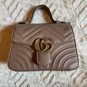 New Nude GG Marmont mini top handle bag